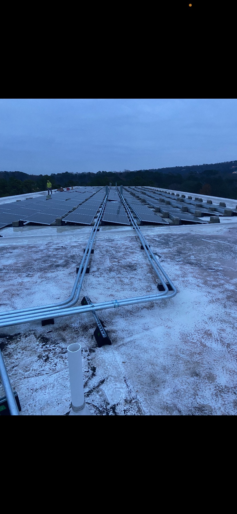 Frost Electric team working on commercial electrical wiring